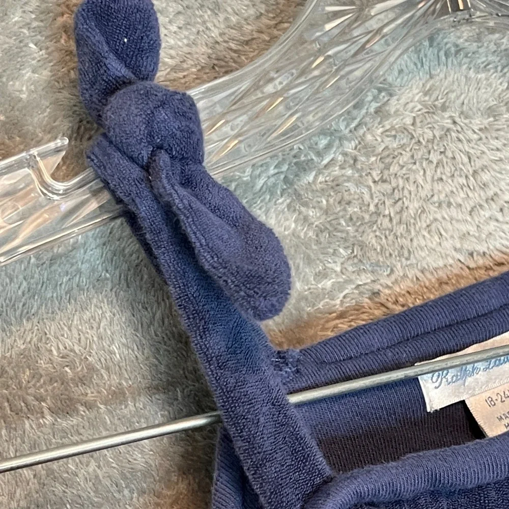 Ralph Lauren Baby Girls Terry Cloth Cover Up 18/24 Months Ruffled Elastic Waist